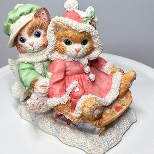 Calico Kittens Collectable numbered. “Silver Bells” 3x3